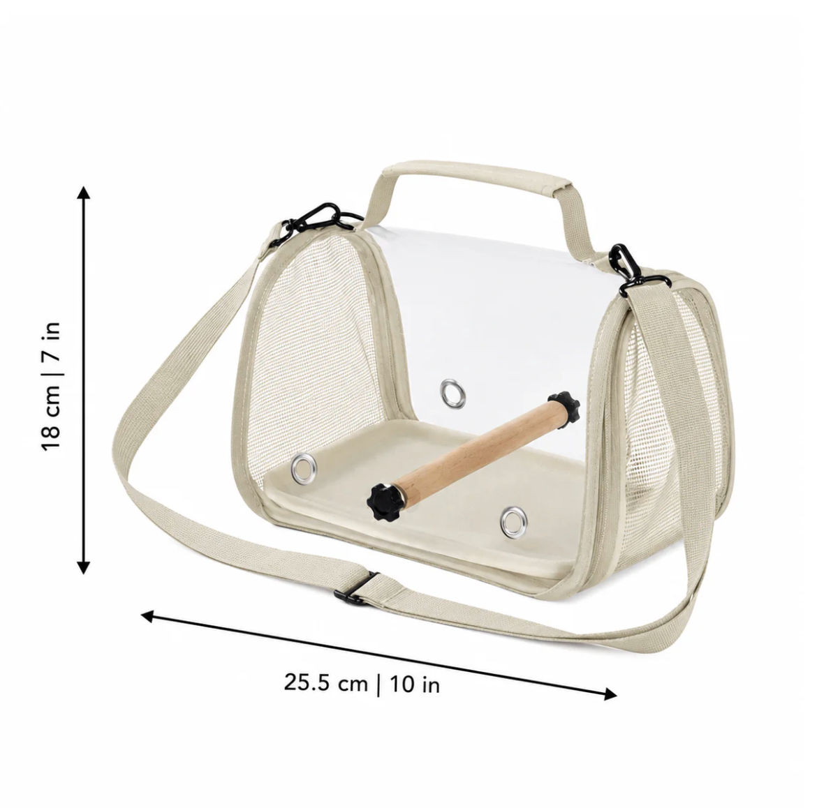 Mesh Carrier Bag for Pets Travel Small Birds