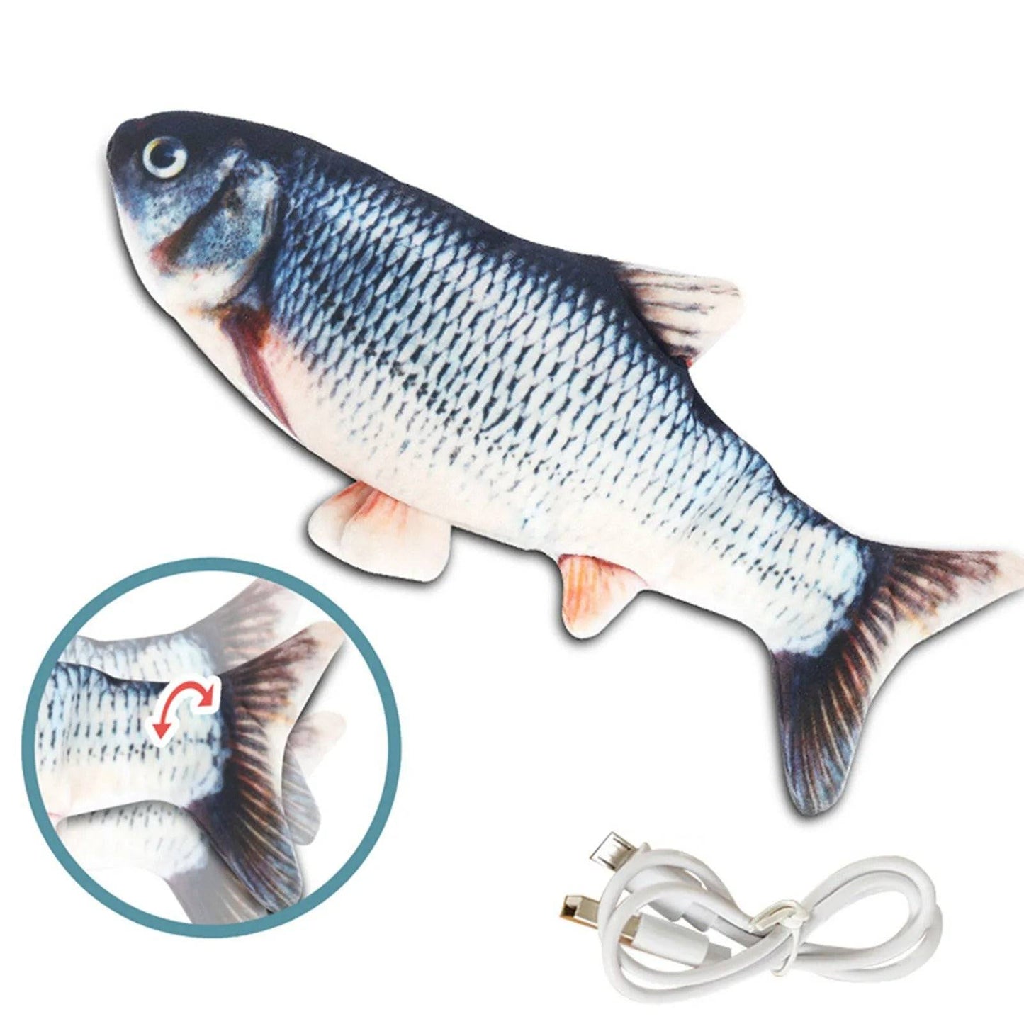 Electric Interactive Cotton Toy for Cats Fish Lifelike