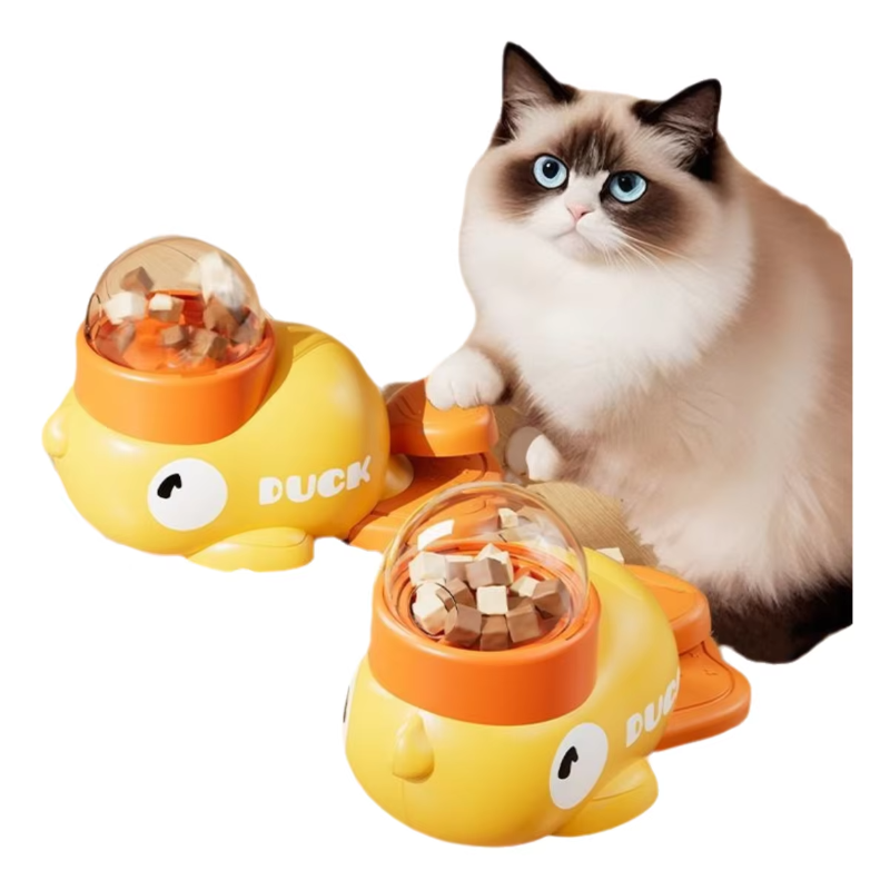 Interactive Slow Feeder Bowl for Cats Quack Tastic