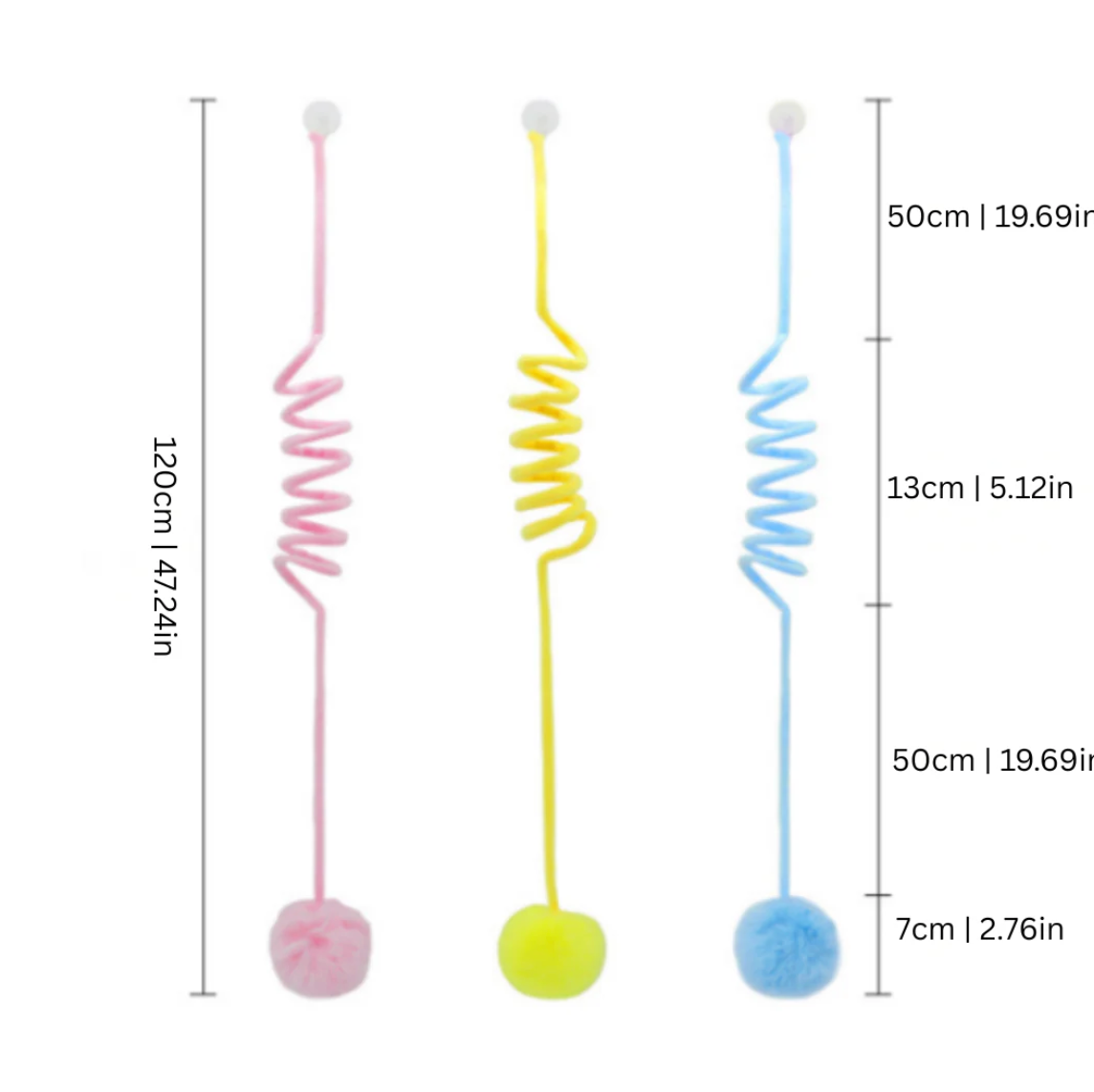 Spring Interactive Ball Toy for Cats Vertical Hunting