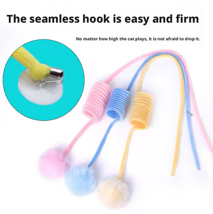 Spring Interactive Ball Toy for Cats Vertical Hunting