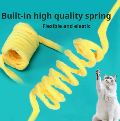 Spring Interactive Ball Toy for Cats Vertical Hunting