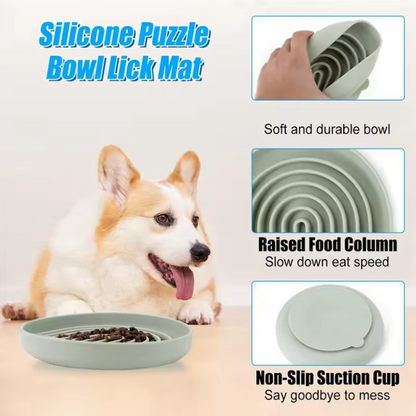 Silicone Slow Feeder Lick Mat for Cats & Dogs
