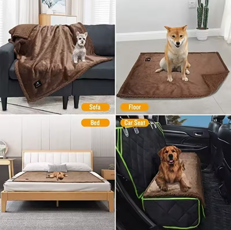 Waterproof Plush Blanket for Cats & Dogs Sherpa