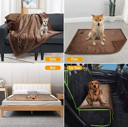 Waterproof Plush Blanket for Cats & Dogs Sherpa