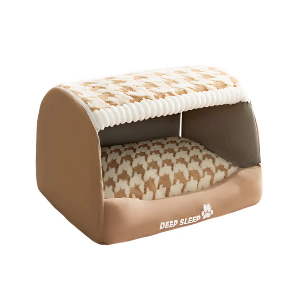 Cozy Plush Bed for Cats & Dogs Enclosed Security
