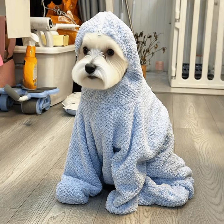 Hooded Drying Towel for Dogs Quick Nanofiber Technology