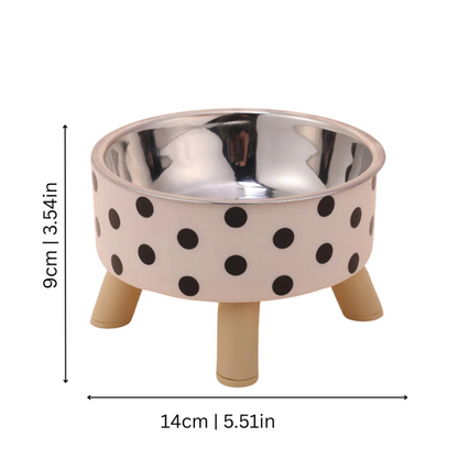 Elevated Slow Stainless Steel Feeder Bowl for Cats & Dogs