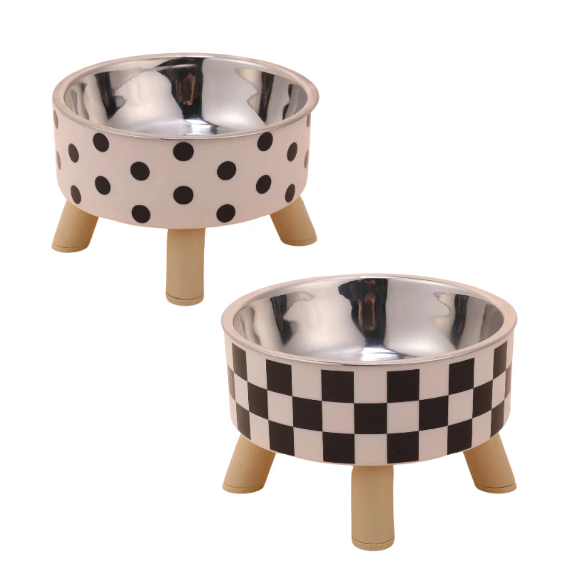 Elevated Slow Stainless Steel Feeder Bowl for Cats & Dogs