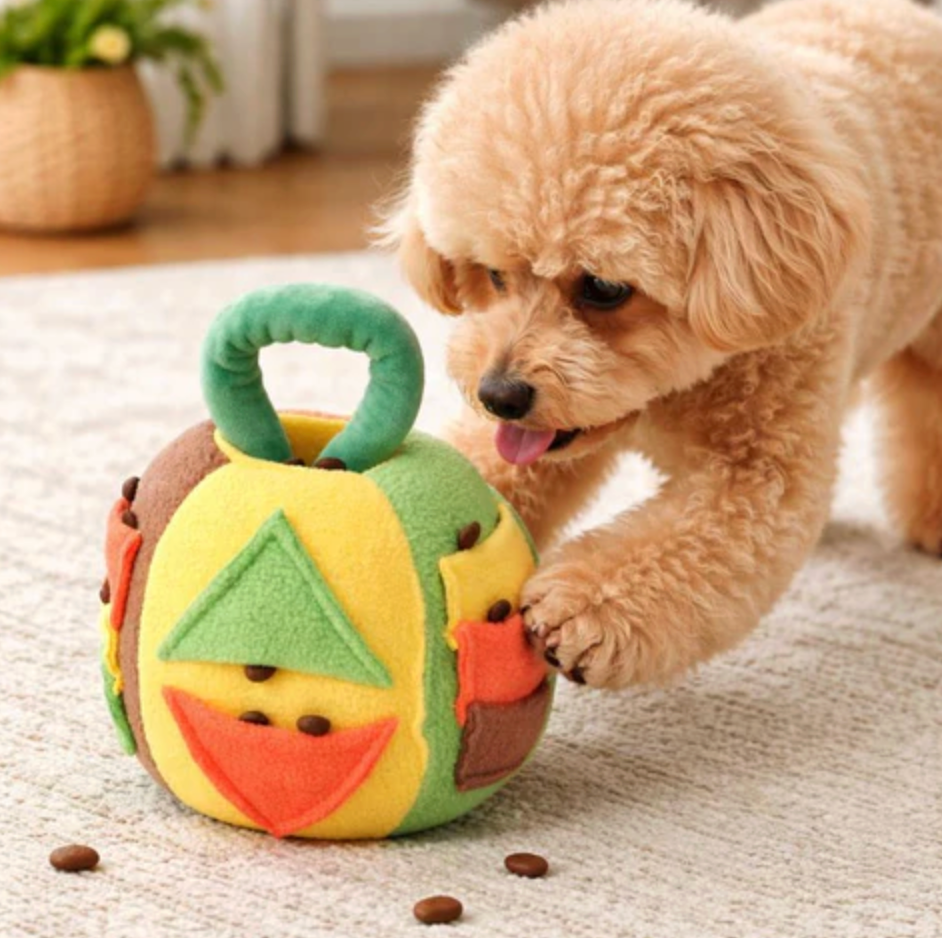 Interactive Fleece Puzzle Feeder Toy for Dogs Instinctive