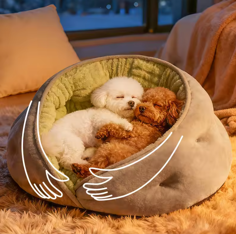 Cozy Plush Bed for Cats & Dogs Give