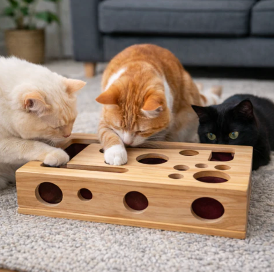 Wooden Scratching Post for Cats Protect Home While