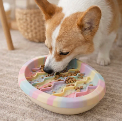 Slow Feeder Bowl for Cats & Dogs Down