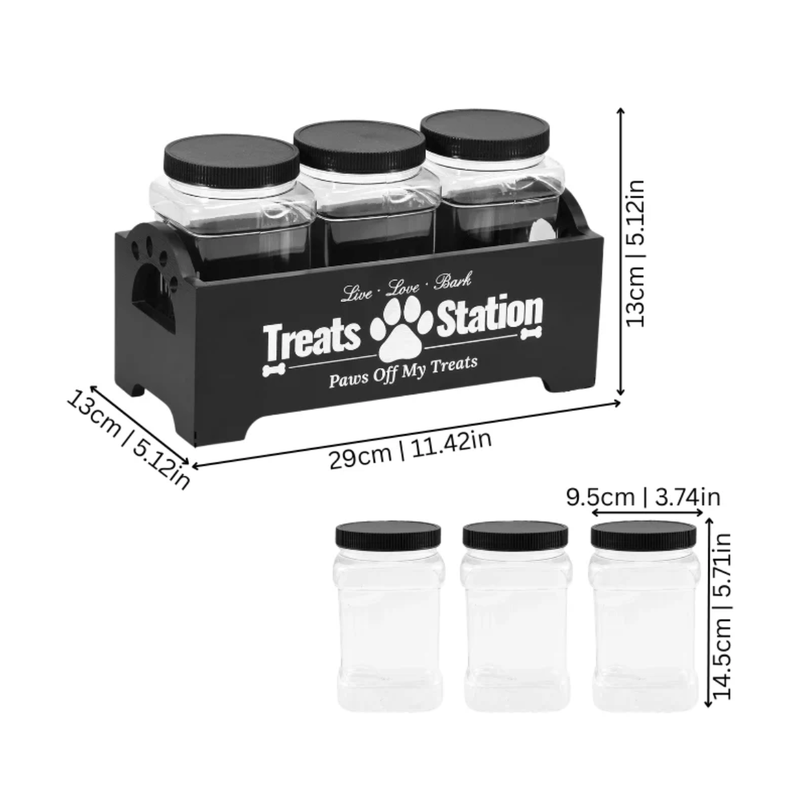 Airtight Treat Jar for Dogs Treats Fresh Organised