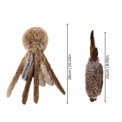 Interactive Faux Fur Wand Teaser for Cats Awaken