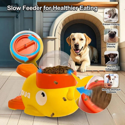 Interactive Slow Feeder Bowl for Cats Quack Tastic
