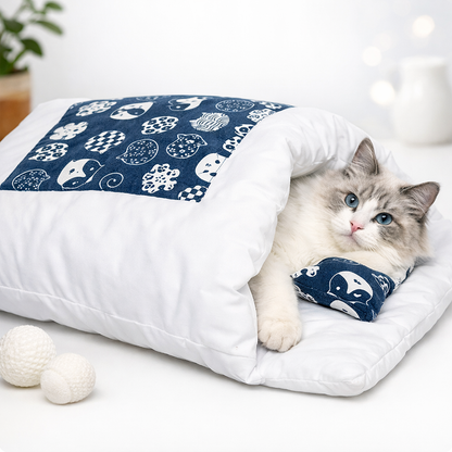 Cozy Plush Bed for Cats & Dogs Enclosed