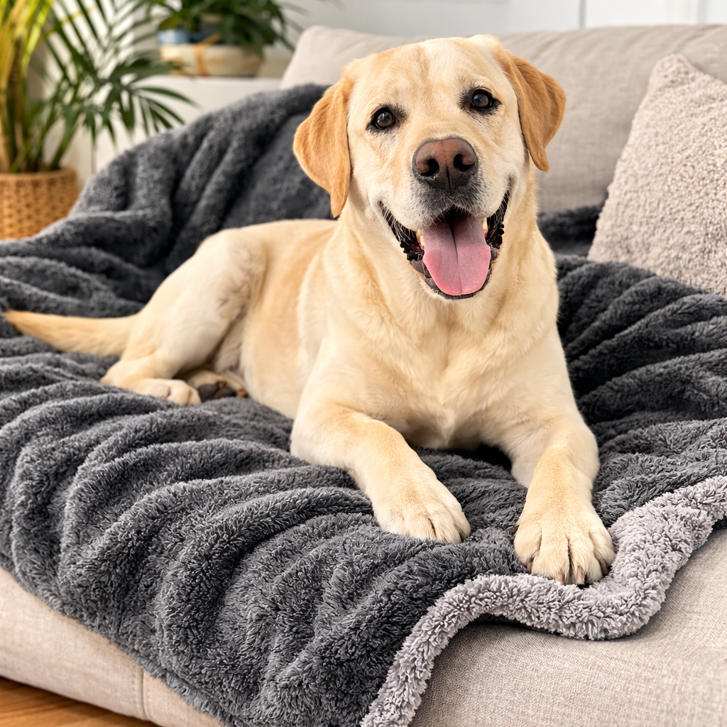 Waterproof Plush Blanket for Cats & Dogs Sherpa