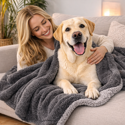 Waterproof Plush Blanket for Cats & Dogs Sherpa