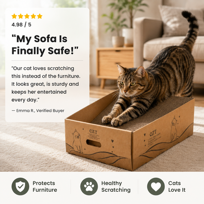 Cardboard Scratching Post for Cats Reversible Scratcher Claw