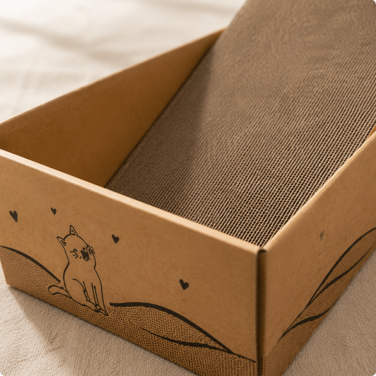 Cardboard Scratching Post for Cats Reversible Scratcher Claw