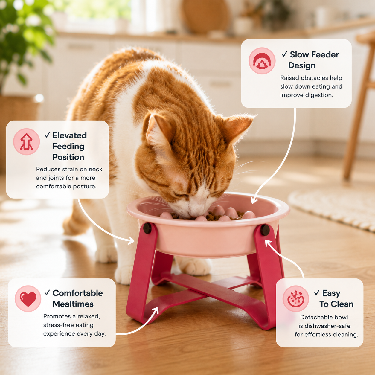Slow Feeder Bowl for Cats & Dogs Meal