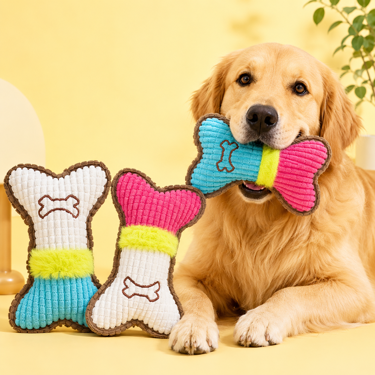 Plush Chew Toy for Dogs Entertained Interactive Play