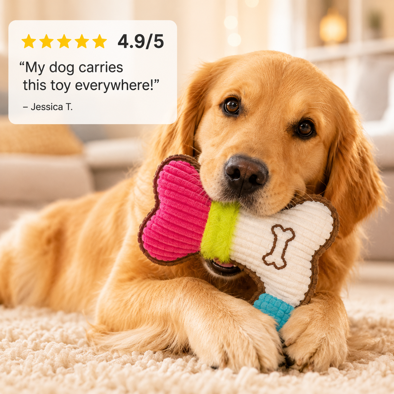 Plush Chew Toy for Dogs Entertained Interactive Play