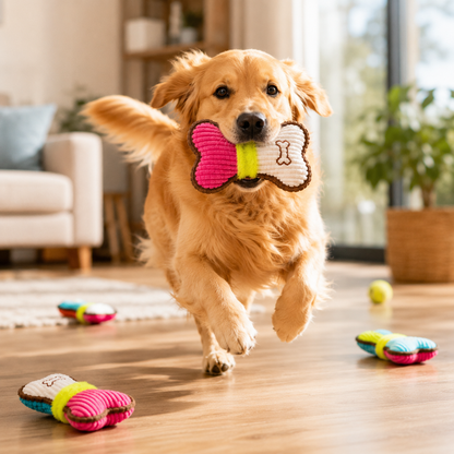 Plush Chew Toy for Dogs Entertained Interactive Play