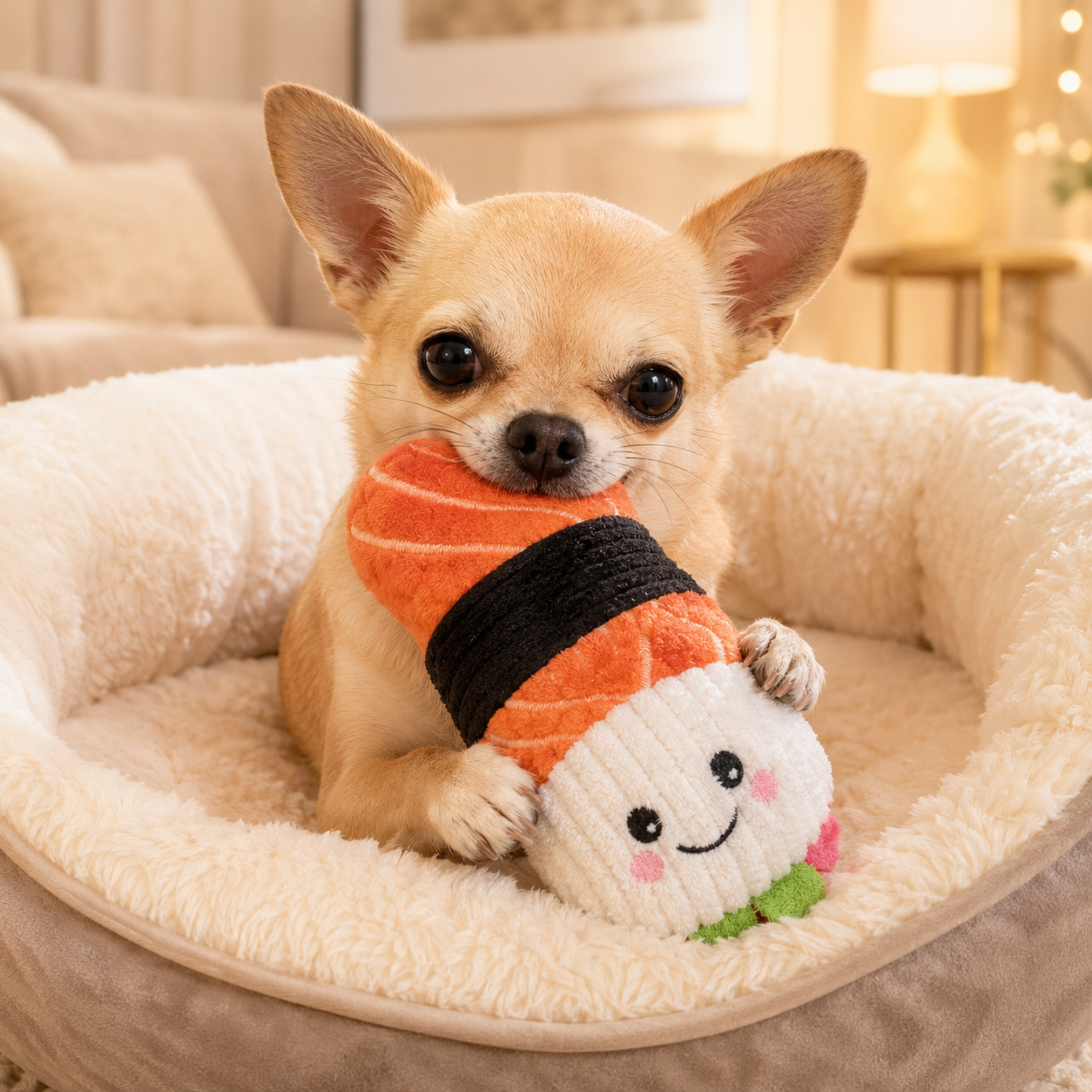 Plush Slow Feeder Bowl for Dogs Entertained Hidden