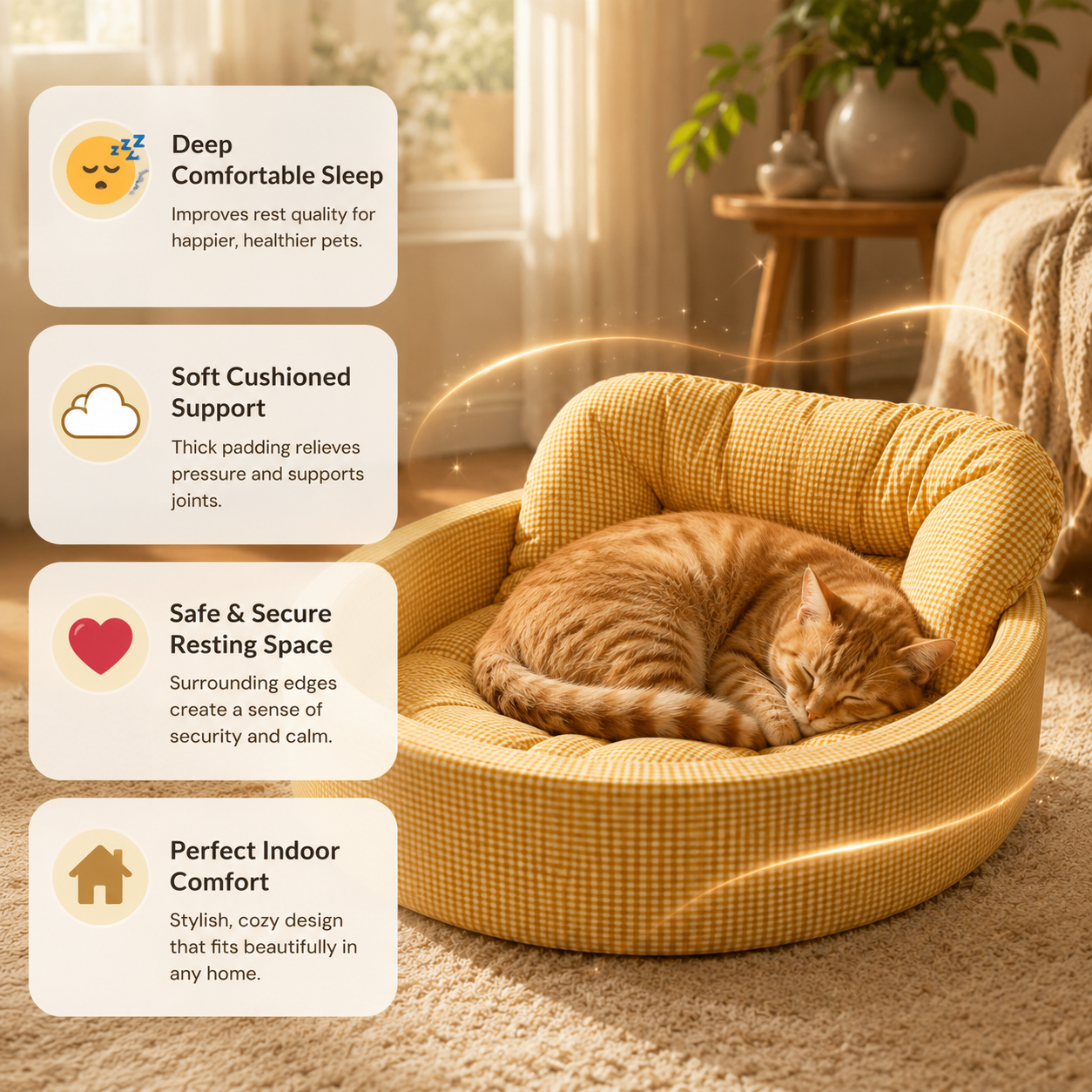 Cozy Plush Bed for Cats & Dogs Give Cosy