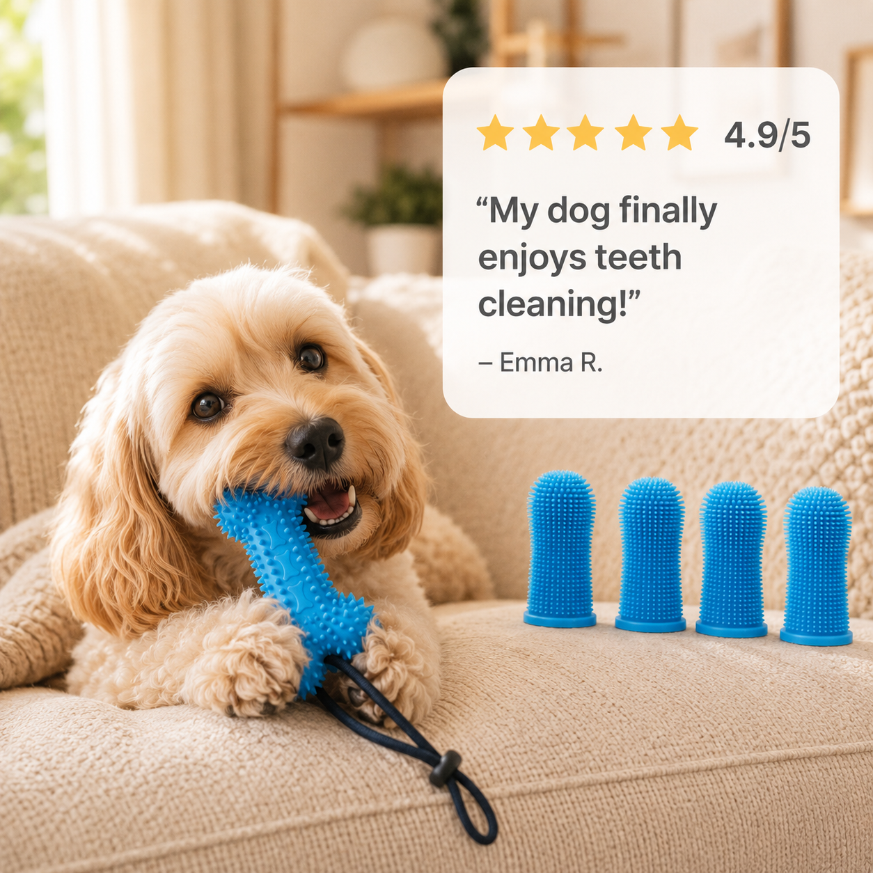 Silicone Massager for Dogs Teeth Cleaner Daily Play