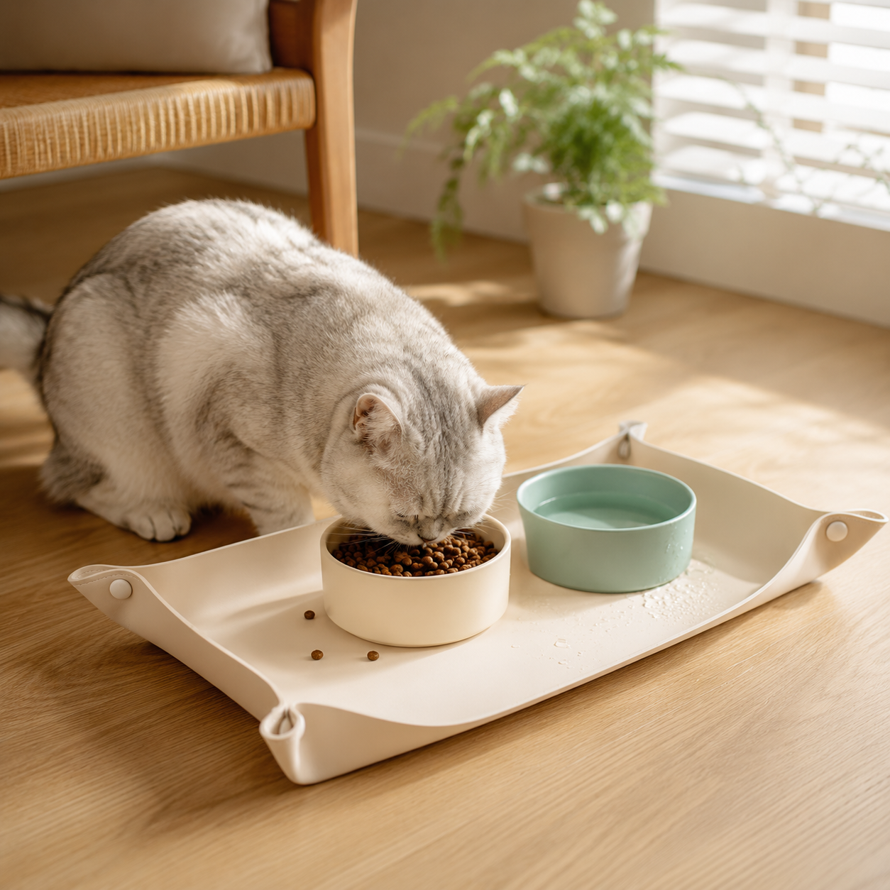 Silicone Water Fountain for Cats & Dogs Feeding
