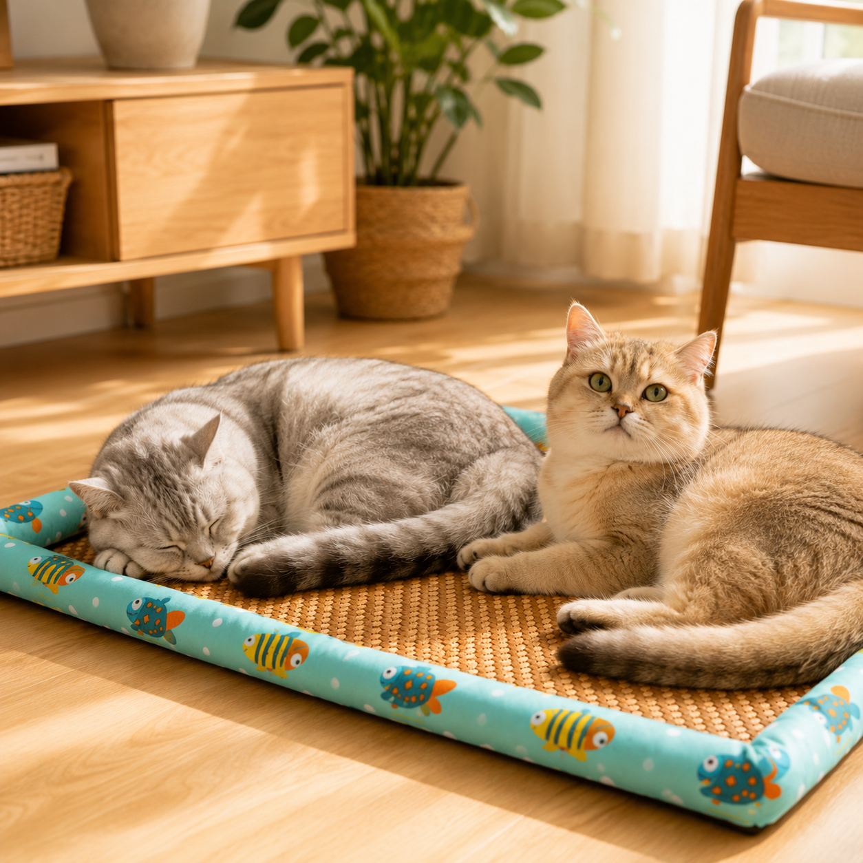 Cozy Bed for Cats & Dogs Help Cool