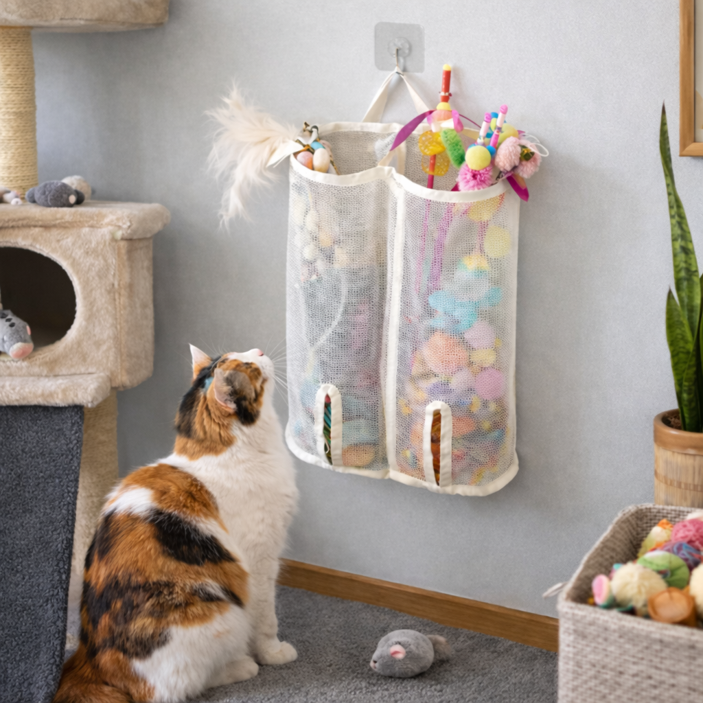 Mesh Wall Plush Catnip Toy for Cats & Dogs