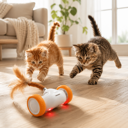 Interactive Wand Teaser for Cats Moving Hunting Entertained