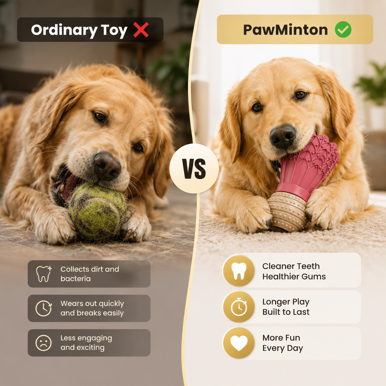 Rubber Chew Toy for Dogs Throw Tail Wagging
