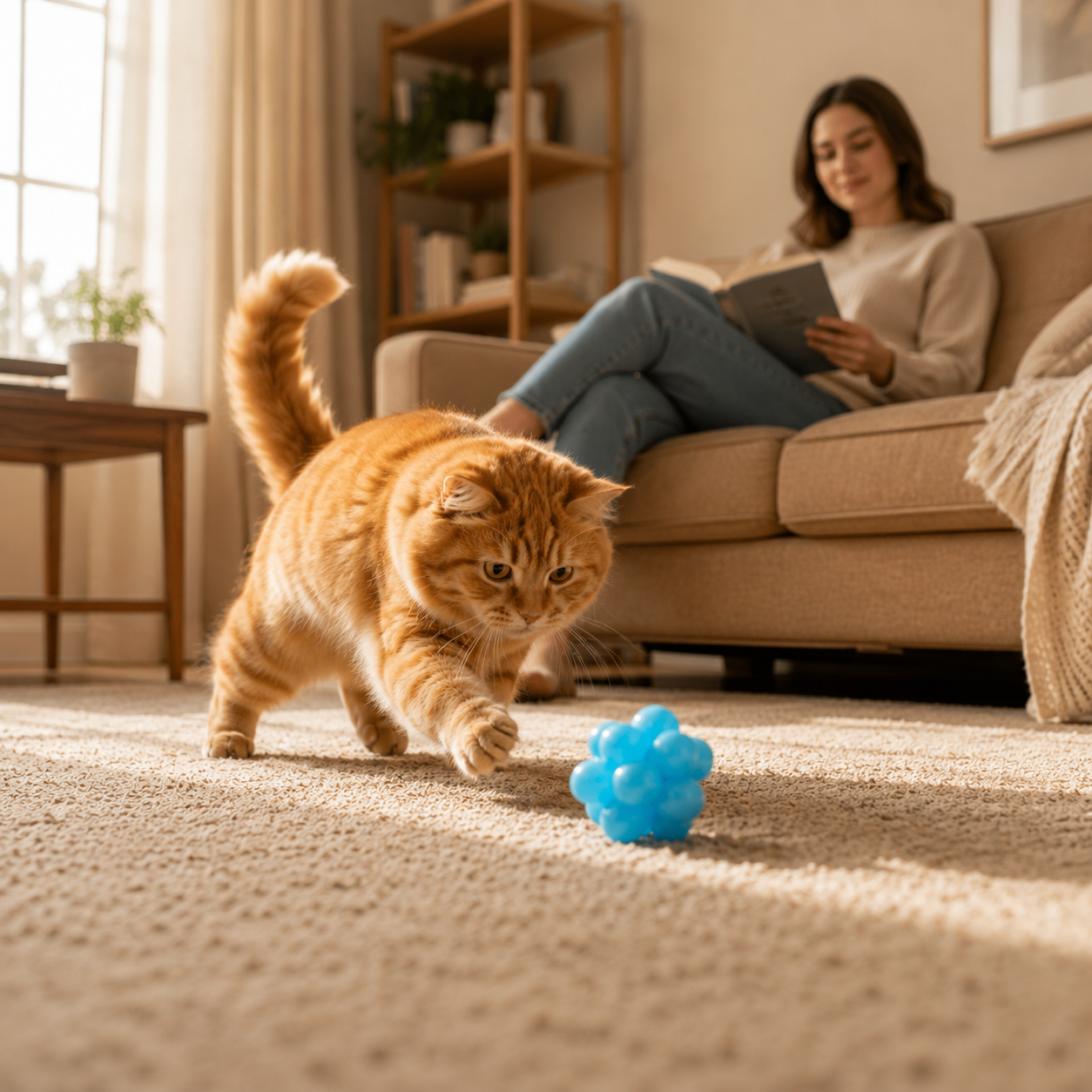 Interactive Ball Toy for Cats Bounce Exciting Chase