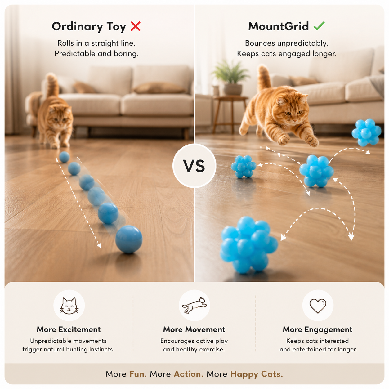Interactive Ball Toy for Cats Bounce Exciting Chase