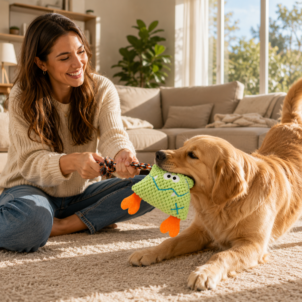 Plush Chew Toy for Dogs Soft Squeaky Premium