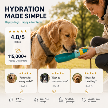 Water Fountain for Dogs Refreshed Wherever Hand Dispensing