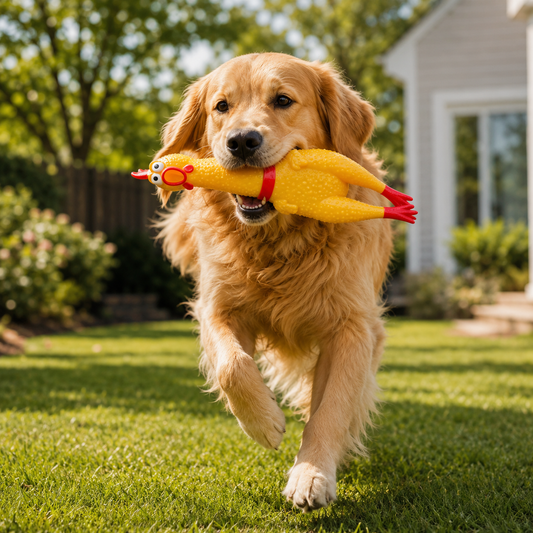 Interactive Rubber Toy for Dogs Play Session Laugh