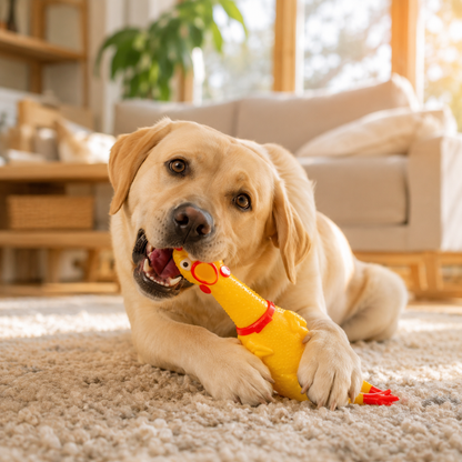 Interactive Rubber Toy for Dogs Play Session Laugh