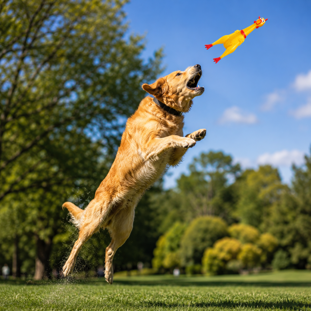Interactive Rubber Toy for Dogs Play Session Laugh