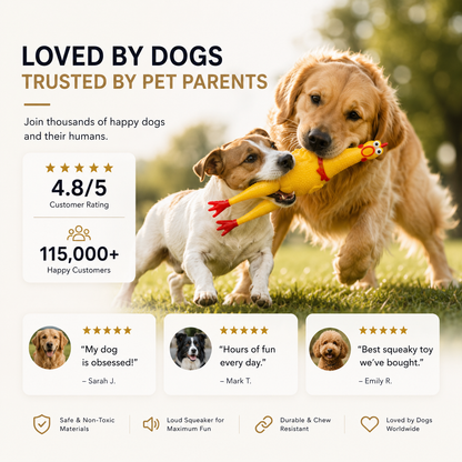 Interactive Rubber Toy for Dogs Play Session Laugh