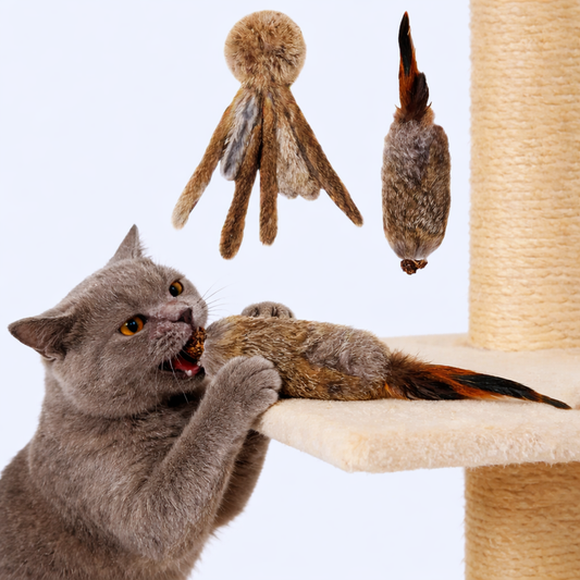 Interactive Faux Fur Wand Teaser for Cats Awaken
