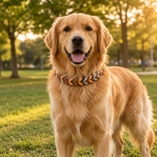 Leather Collar for Dogs Braided Style Everyday Premium