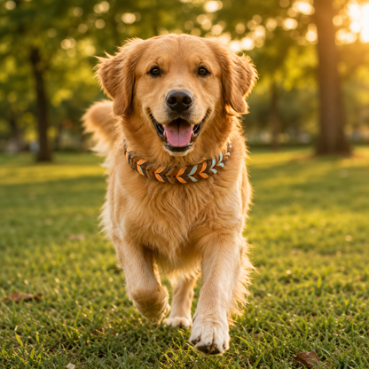 Leather Collar for Dogs Braided Style Everyday Premium
