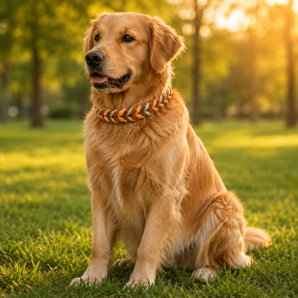 Leather Collar for Dogs Braided Style Everyday Premium