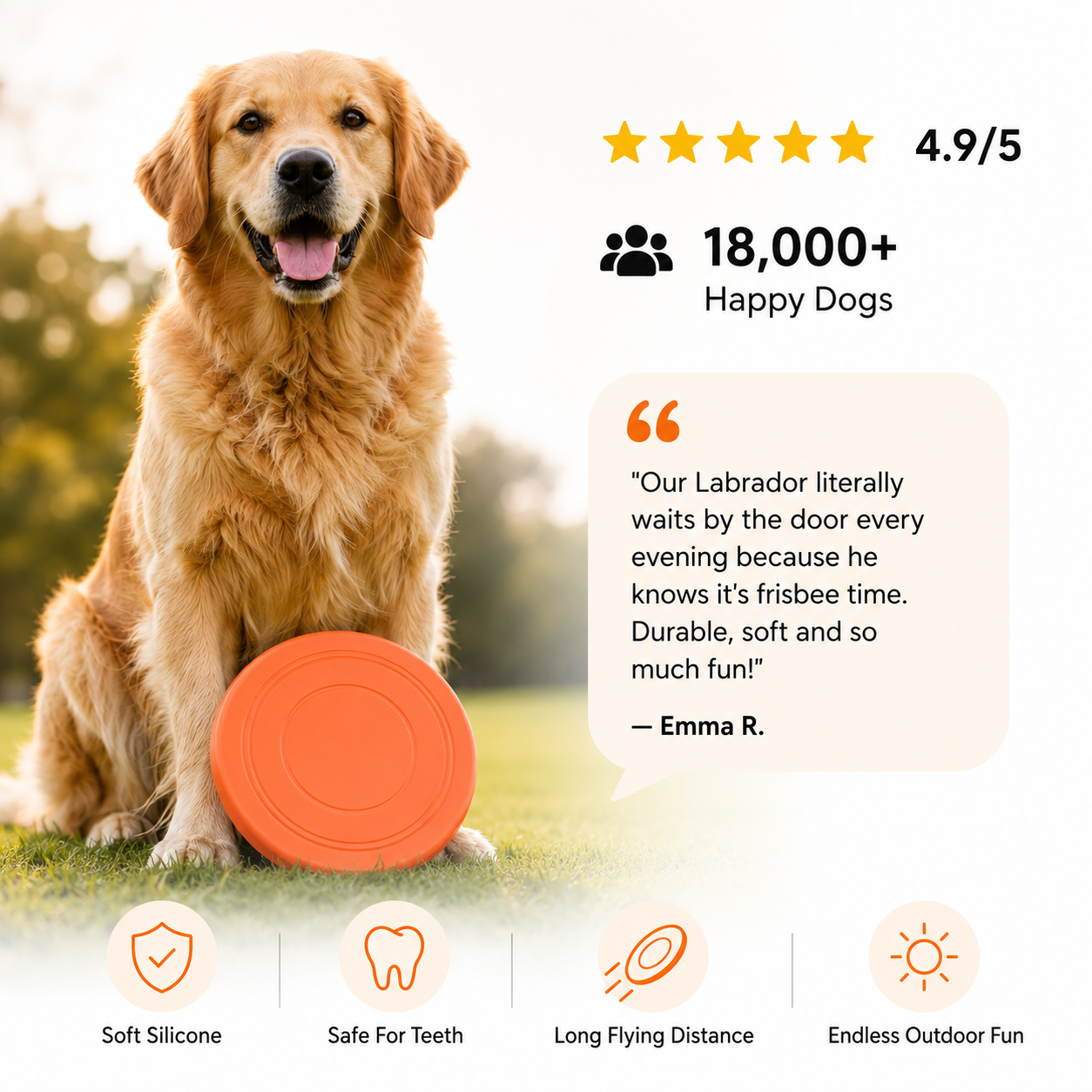 Silicone Dental Care Tool for Dogs Soft Flying